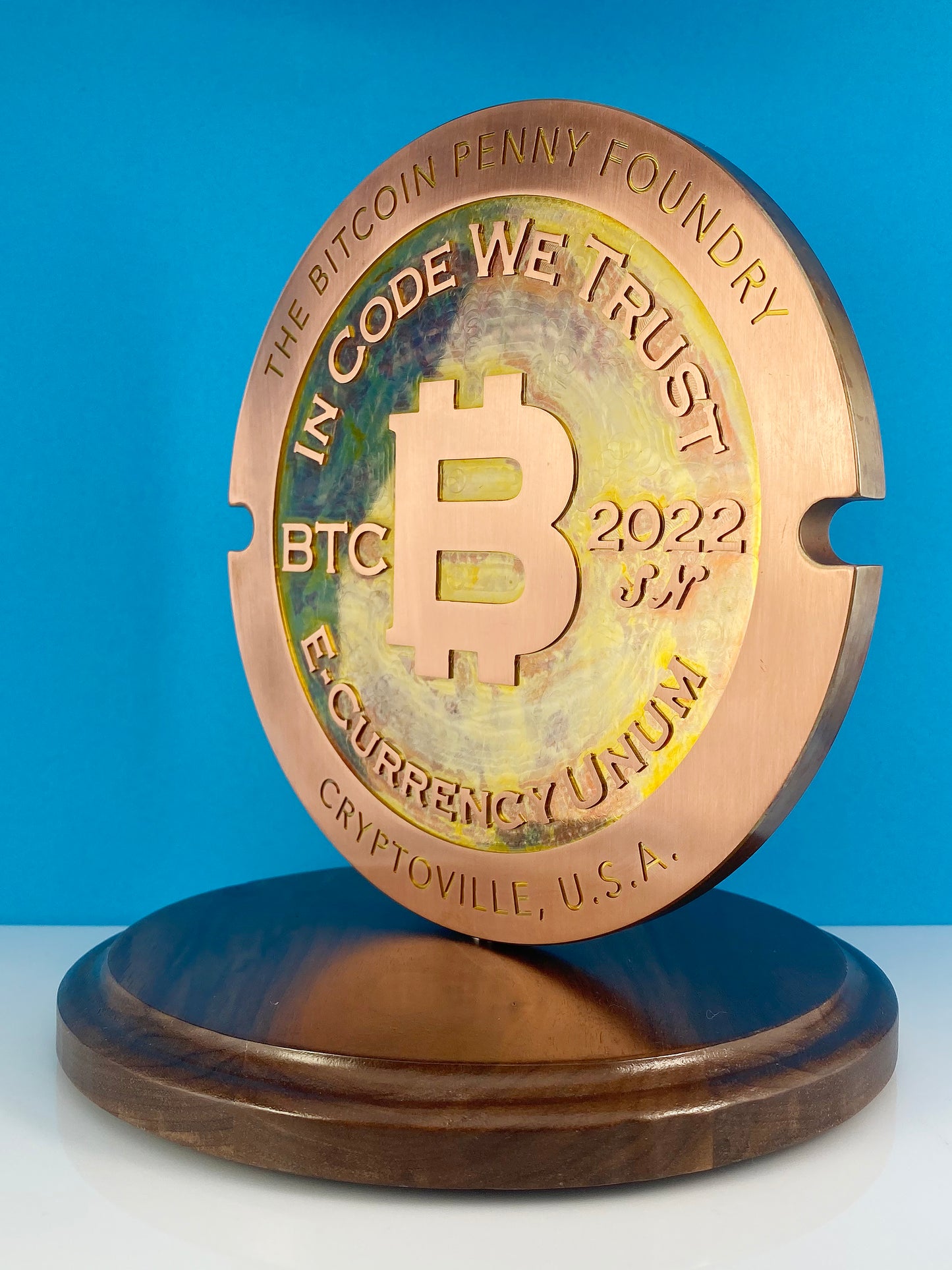2022 Bitcoin Penny® MINI Manhole Cover, COPPER EDITION